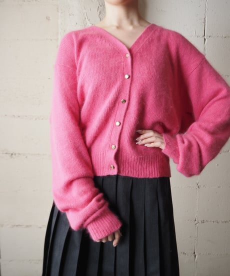 V neck Mohair Cardigan PI