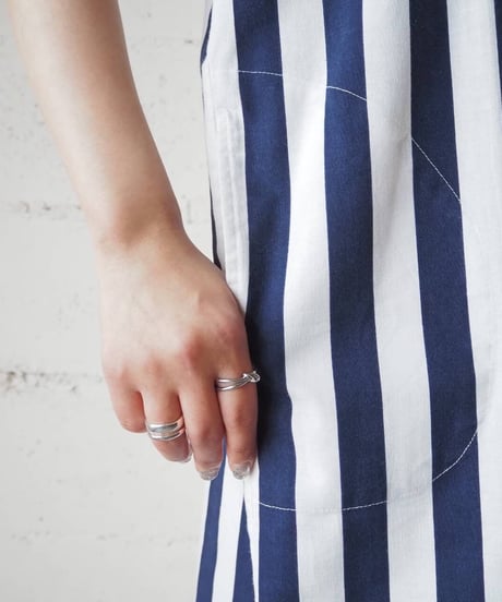 Square Neck Stripe Dress NVWH