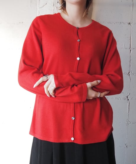 Cashmere Crew Neck Cardigan RE