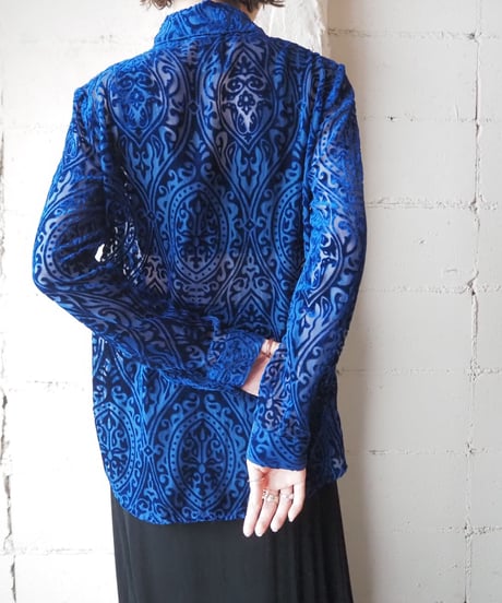 Opal Velour Sheer Shirt BL