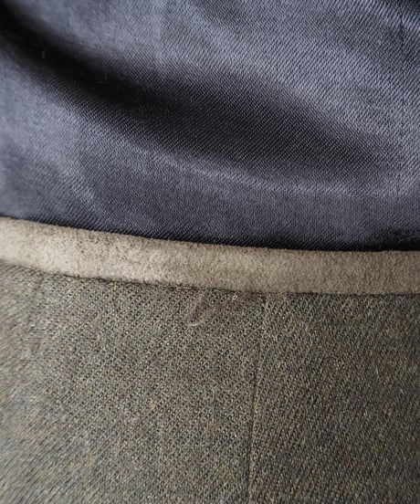 Side Slit Wool Tight Skirt KA
