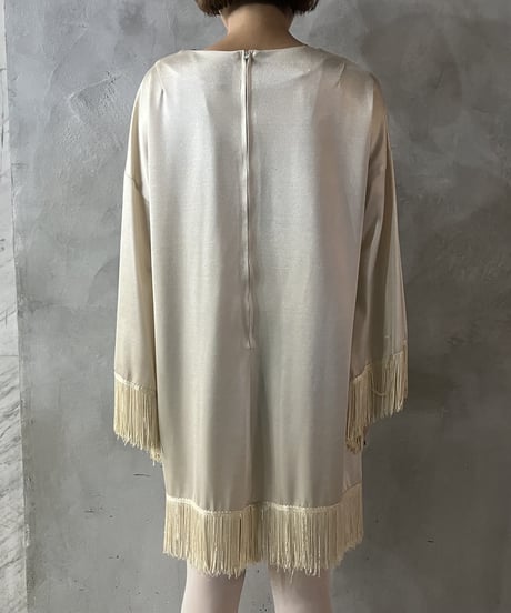 L/S Fringe Satin Shirt IV