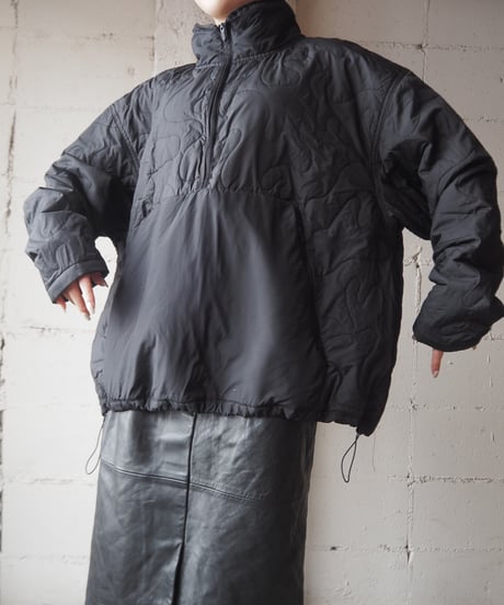 Wavy Quilted Pullover Jacket BK