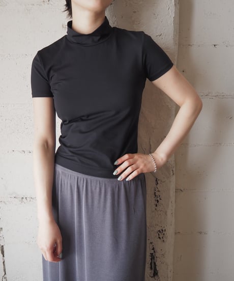 CK Calvin Klein Mock Neck S/S Cutsewn BK