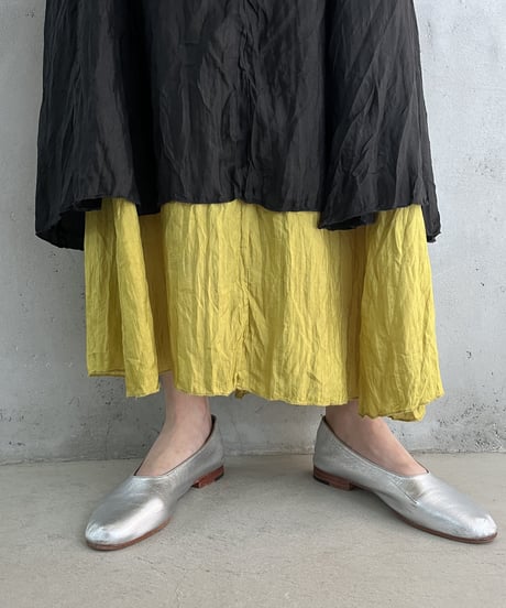 Layered Design Bicolor Silk No Sleeve Dress BKYE