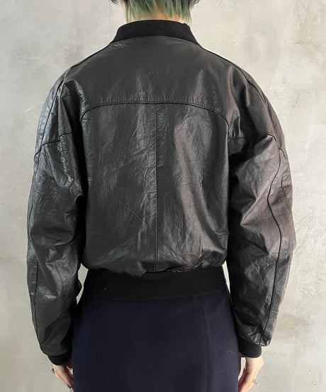 Leather Short Blouson BK