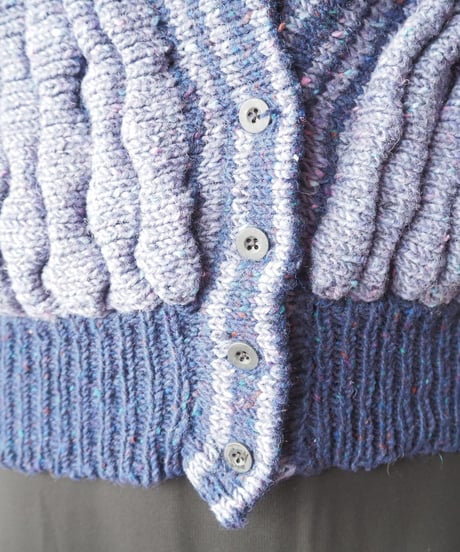 Bat Wing Sleeve Bicolor Cardigan PURNV