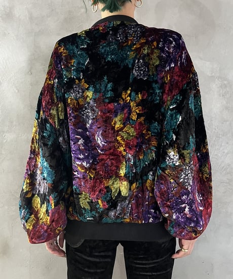 Embroidery Mix Color Velour Blouson BKPUR