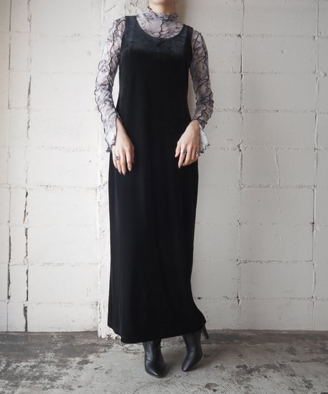 Velour Sleeveless Dress BK