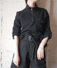 LAUREN JEANS RALPH LAUREN Half Zip Cotton Pullover BK