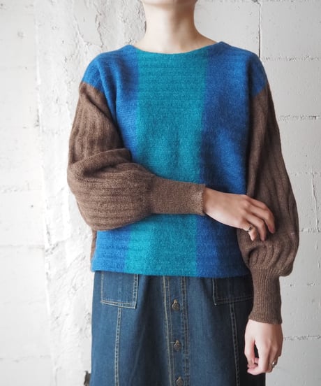 LOUIS JOONE Dolman Sleeve Design Knit BLBK