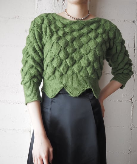 3D Zig Zag Hem Short Knit YGN