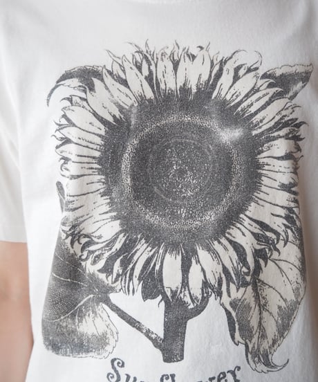 1990's Sunflowers Print Tee WH