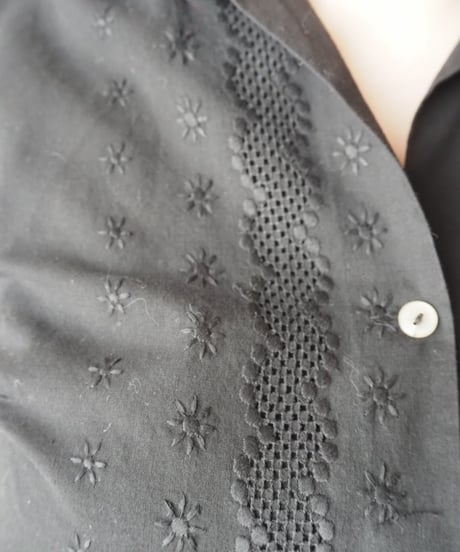 Open Collar N/S Blouse BK