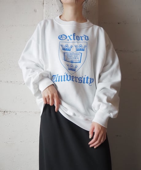 Oxford University Logo Sweat WH BL