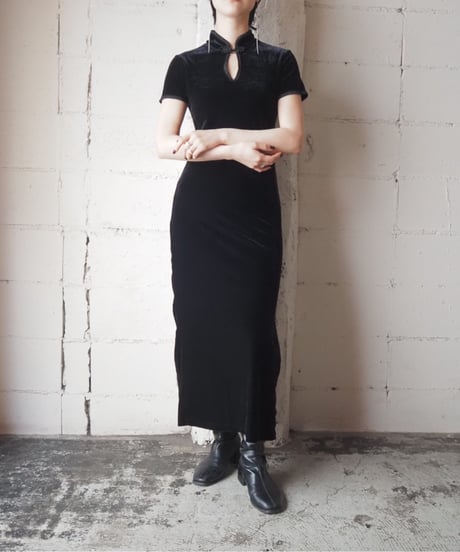 Short Sleeve Chinese Dress BK
