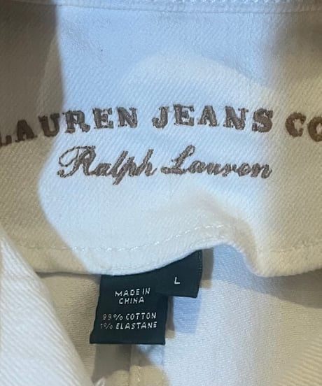 LAUREN JEANS Many Button Stand Collar Jacket WH