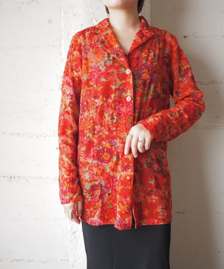 KENZO Sheer×Velor Shirt RE