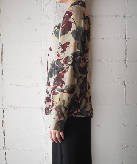 Botanical Pattern Sheer Shirt BEKABUR