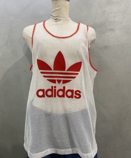 adidas Flock Print Mesh Tank Top WH RE