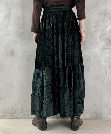 Velour Tiered Skirt GN