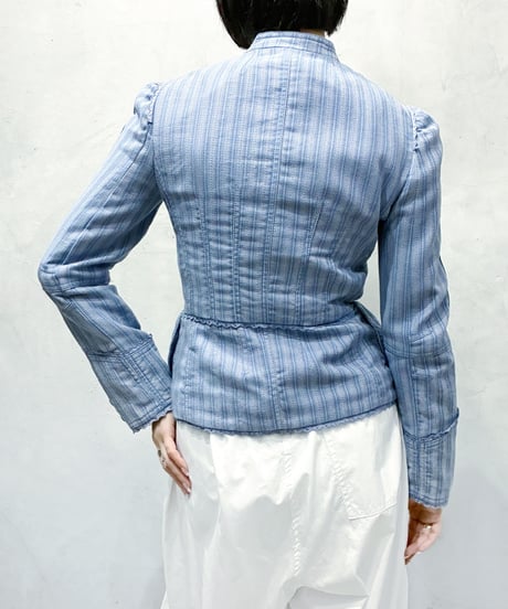 MARC JACOBS Band Collar Stripe Jacket BL