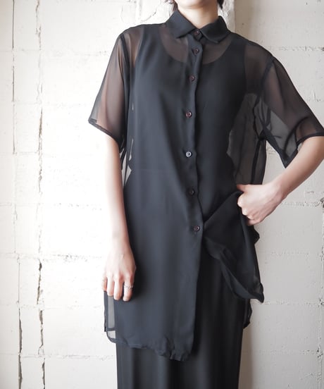Seethrough S/S Shirt BK