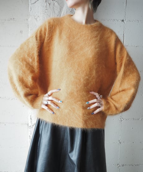 Volume Sleeve Mohair Knit OR