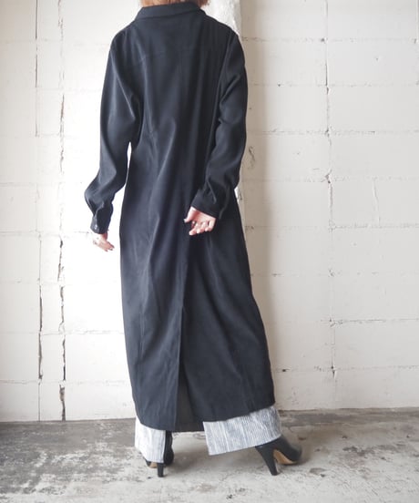 Fake Suede Shirt Dress BK