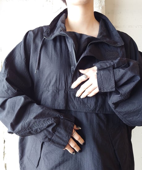 Wide Silhouette Anorak Jacket  BK
