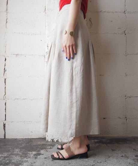 Pleated Linen Skirt BE