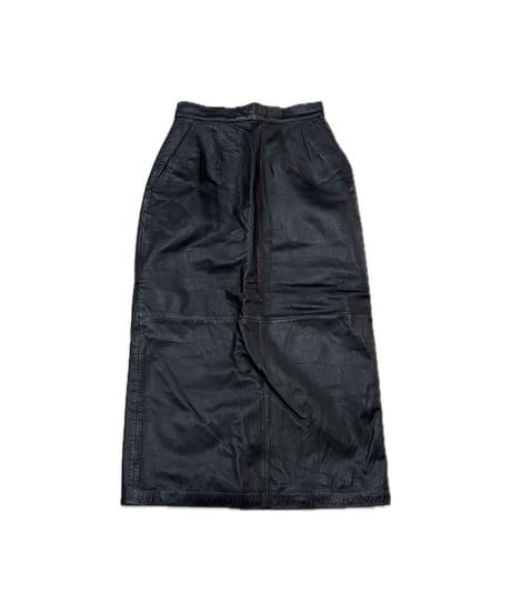Leather Tight Skirt BK