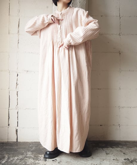 L.L.Bean Pleated Bosom Shirt Dress IVRE