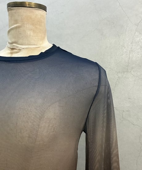 anko Gradation Sheer Top BL GR