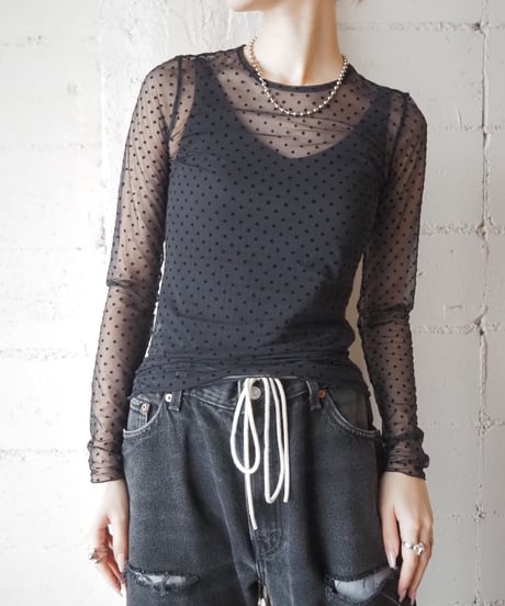 Max Mara Dot Sheer Cutsewn BK