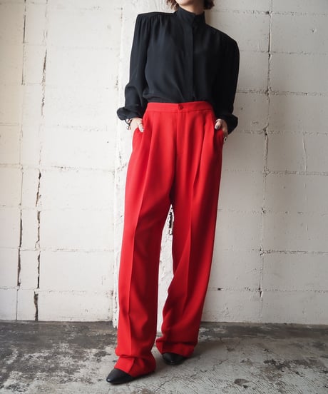 Stand Collar Shoulder Design Blouse BK