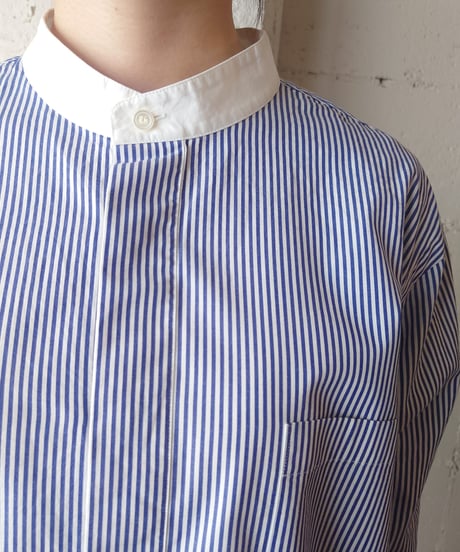 sacai Band Collar Stripe Shirt WHBL