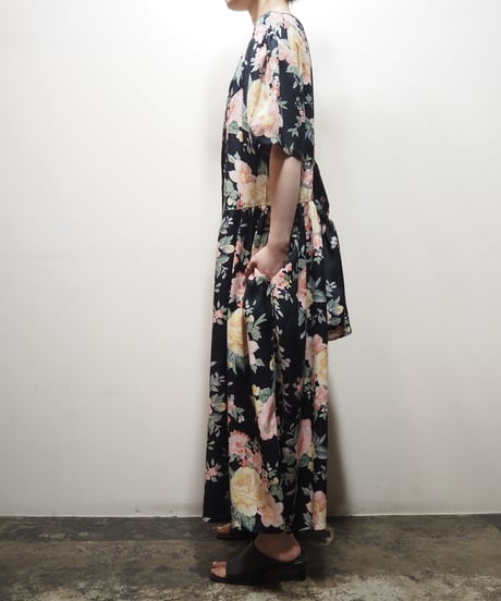Back Ribbon Flower Pattern Dress NVPI