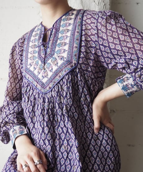 Indian Cotton  Dress PUR
