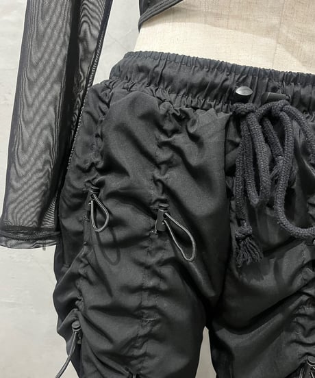 Many Drawstring Design Pants BK