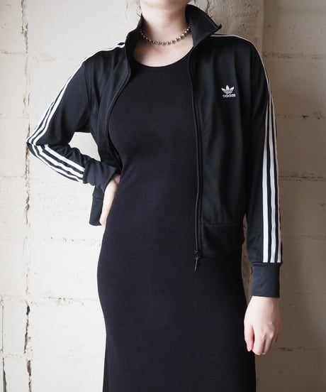 adidas Stand Collar Track Jacket BK WH
