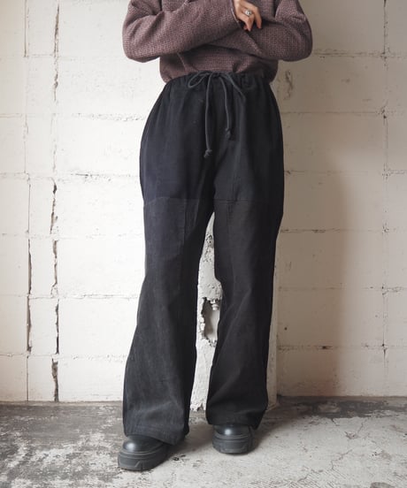 Remake Corduroy Wide Easy BK
