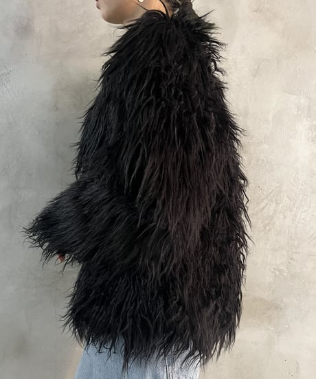 Fake Fur Short Jacket BK