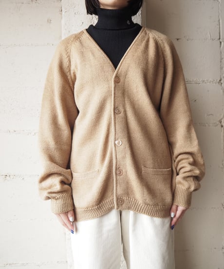1960-1970's Vneck Knit Cardigan BE