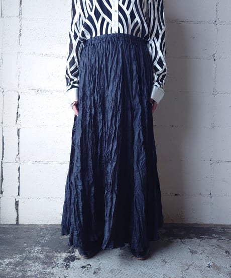 France Washer Pleated Skirt BK