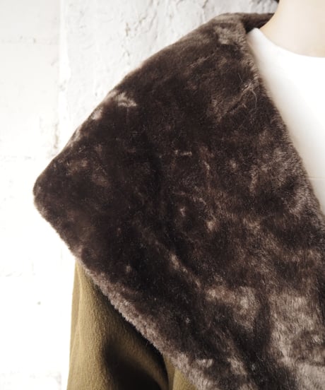 Fake Fur Lining Hooded Drawstring BR