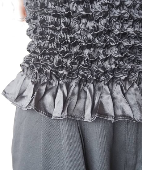 Flared Hem Popcorn Tops BK