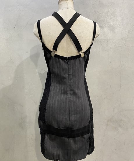 Dolce&Gabbana Suspender Design Mini Dress　DGR BK