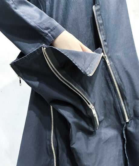 Zip Design High Neck Dress BK