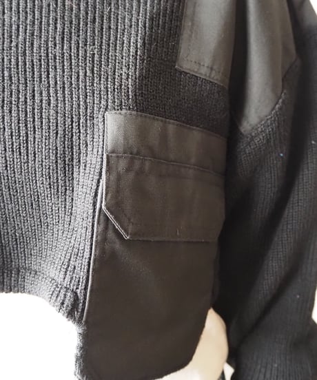 REMAKE Command Pocket Short Sweater BK